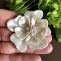 Floral pearl rhinestone brooch pin, Vintage style jewelry product logo