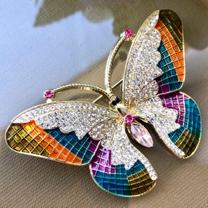 Butterfly Brooch Pin, Butterfly Jewellery, Butterfly Jewelry, Butterfly Gift, Crystal Butterfly Brooch