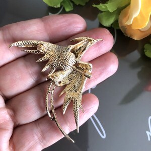 Vogel Brosche Pin oder Anhänger, Emaille Strass Vogel Schmuck, Modeschmuck für Männer oder Frauen, Vintage Stil Brosche Bild 6