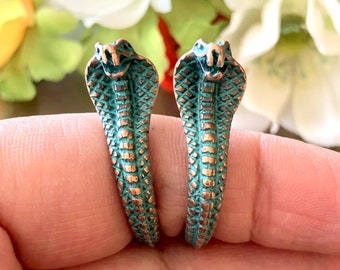 Vintage Cobra Snake Earrings