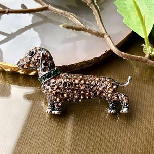 Adorable Dog Brooch, Small Dog Pin for Clothes, Animal Lover Jewelry Gift