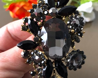 Große Kristall-Strass-Brosche, Vintage-Stil Schmuck, Geschenke für sie