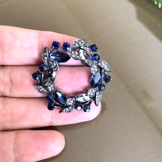 Broche Barrette Vintage Strass - Fantaisie, Couleur Argentée, Occasion