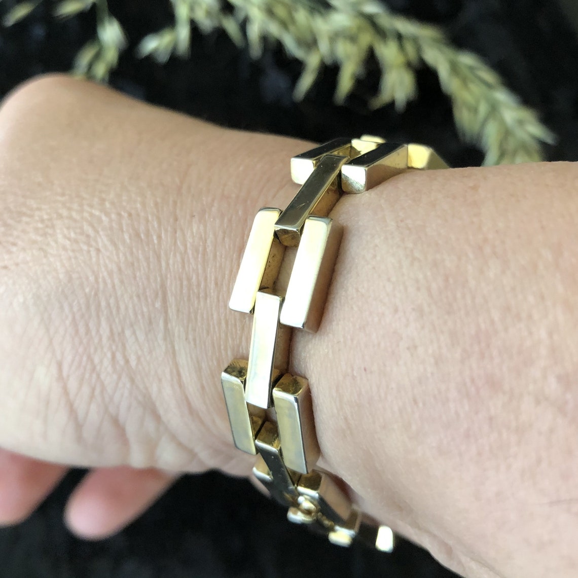 Gold Plated Vintage Bracelet 18K.RGP Etsy