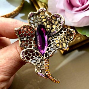 Crystal Rhinestone Brooch Pin | Vintage Style Jewelry Gift for Her | Bridal Wedding Brooch Pendant