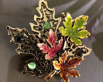 Large Maple Leaf Brooch Pin, Leaf Brooch, Maple Leaf Brooch, Autumn Leaf Jewelry Brooch, Leaf Jewellery, Leaf Brooch Pin, Leaf Shawl Pin
