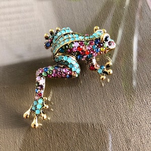 Colorful Frog Brooch, Frog Brooch Pin, Colorful Toad Brooch, Frog Brooch, Frog Jewellery, Frog Gift, Toad Pin image 7