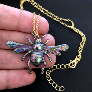 Bee Charm Necklace for Women | Unique Animal & Bug Jewelry | Delicate Honey Bee Pendant | Gift for Her