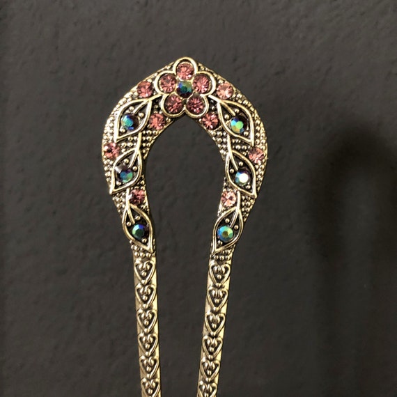 Elegant Vintage Rhinestone Black Crystal Hair Stick Amazon.com : JONKY Black Rhinestone Hair Comb Crystal  main image 2