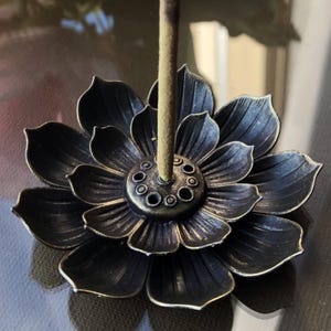 Lotus Flower Incense Burner, Feng Shui Fragrance Holder, Home Decor Gift, Desk Ornament & Meditation Piece, Zen Space Accent