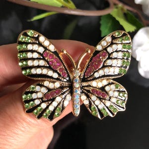 Butterfly Brooch Pin, Butterfly Jewellery, Butterfly Jewelry, Butterfly Gift, Crystal Butterfly Brooch