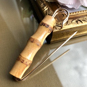 Bambus Sicherheits Brosche Pin, Schal Schmuck, Vintage Style Sicherheitsnadel, Dekoration Für Kleidung, Große Sicherheits Brosche, Geschenk