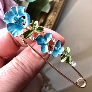 Große Sicherheitsnadel, Emaille Brosche, Vintage Stil Schmuck, Vintage Stil Sicherheitsnadel, Geschenk