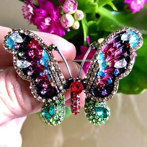 Butterfly Brooch Pin, Butterfly Jewellery, Butterfly Jewelry, Butterfly Gift, Crystal Butterfly Brooch
