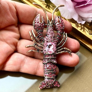 Large Shrimp Brooch Pin or Pendant, Shrimp Brooch, Large Fish Brooch, King Prawn Brooch Pin, Fish Jewellery, Fish Brooch Pin