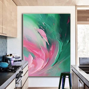 Large Original Abstract Oil Painting / Contemporary Art / Hand-painted Large Wall Art / Extra Large Wall Art / Oil Painting / Flowers Art