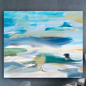 Blue Ocean Abstract Painting / Extra Large Oil painting / Large Original Abstract Oil Painting / Contemporary Art / Oversize Wall Art