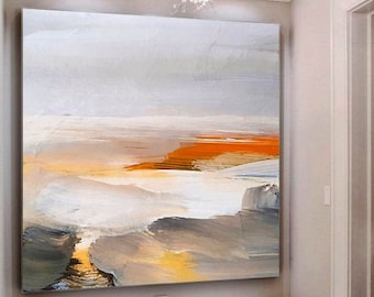 Landscape Painting / Large Original Abstract Oil Painting / Colorful Acrylic Canvas Art / Oversize Oil Painting / Extra Large Wall Art