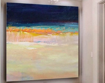 Oversize Painting / Seascape Painting / Large Original Abstract Painting / Landscape Painting / Sunset Painting / Ocean Painting for Office