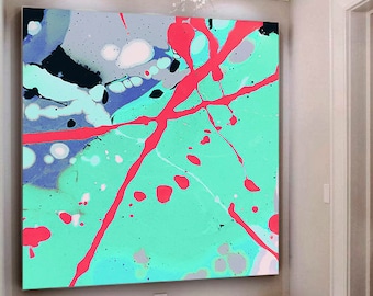 Large Painting On Canvas Original Wall Art Oversized Painting Blue Painting Contemporary Art Original Painting Canvas Abstract Room Decor