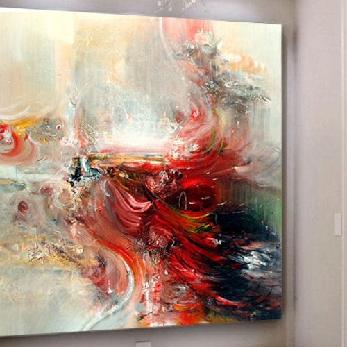 Landscape Painting / Large Original Abstract Oil Painting / Etsy