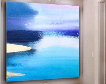 Oversize Painting / Seascape Painting / Large Original Abstract Painting / Landscape Painting / Sunset Painting / Ocean Painting for Office