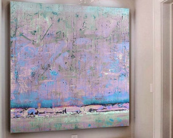 Pintura sobre lienzo grande / Pintura de gran tamaño / Pintura original / Pintura de paisaje / Pintura moderna / Pintura de horizonte / Pintura abstracta