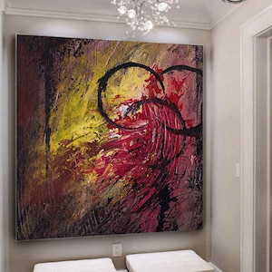 Large Abstract Oil Painting / Oversize Painting / Gold Painting / Bronze Painting / Abstract Wall Art / Original Abstract Painting Canvas