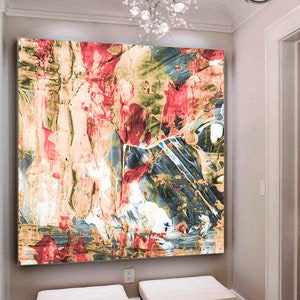 Landscape Painting / Large Original Abstract Oil Painting / Colorful Acrylic Canvas Art / Oversize Oil Painting / Extra Large Wall Art