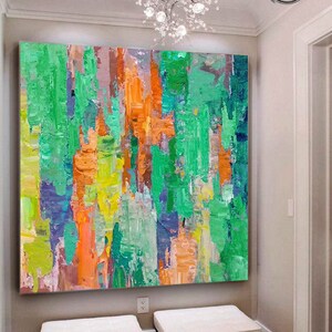 Extra Large Wall Art / Large Original Abstract Painting / Colorful painting / Green Painting / Large Canvas Art / Paintings On Canvas