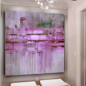 Extra Large Wall Art / Large Original Abstract Painting / Purple painting / Colorful Painting / Large Canvas Art / Paintings On Canvas