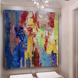 Blooming Garden Painting / Oversize Abstract Painting / Landscape Painting / Large Original Abstract Art / Colorful Canvas Art / Nature Art