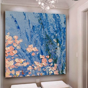 Large Original Abstract Oil Painting / Contemporary Art / Hand-painted Large Wall Art / Extra Large Wall Art / Oil Painting / Flowers Art