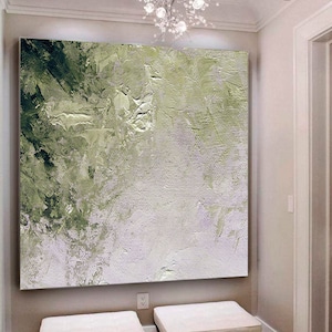 Grande dipinto ad olio su tela, dipinto beige, dipinto grigio, opera d&#39;arte, dipinto acrilico originale su tela, dipinto murale per soggiorno