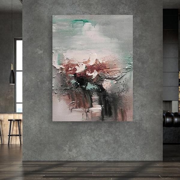 Large Painting On Canvas Original Wall Art Black Painting Beige Painting Contemporary Art Original Painting Canvas Abstract Room Decor