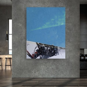Large Abstract Oil Sea Painting Oversized Painting Seascape Blue Painting Ocean Painting Original Abstract Painting Modern Abstract Art