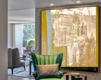 Extra Large Olive Wall Art / Oversize Abstract Painting / Oil Abstract Painting / Large Original Abstract Art / Colorful Canvas Art