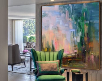 Oversize Painting / Seascape Painting / Large Original Abstract Painting / Landscape Painting / Sunset Painting / Ocean Painting for Office
