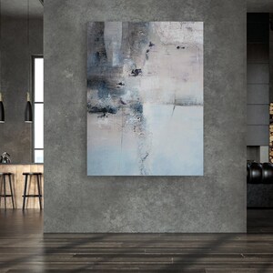 Modern Abstract Oil Painting Oversized Abstract Painting On Canvas Textured Gray Painting Original Abstract Canvas Wall Art Office Decor