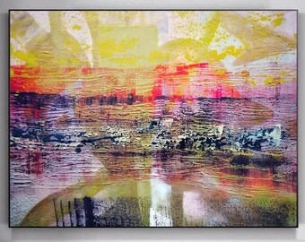 Oversize Painting / Seascape Painting / Large Original Abstract Painting / Landscape Painting / Sunset Painting / Ocean Painting for Office