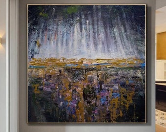 Oversize Painting / Seascape Painting / Large Original Abstract Painting / Landscape Painting / Sunset Painting / Ocean Painting for Office
