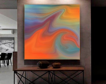 Extra Large Wall Art / Large Original Abstract Painting / Rainbow painting / Colorful Painting / Large Canvas Art / Paintings On Canvas