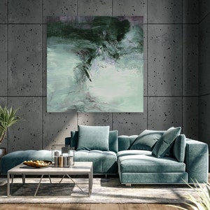 Abstract Painting / Gray Silver Painting / Large Original Abstract Oil Painting / Extra Large Wall Art / Oversize Oil Painting / Modern Art