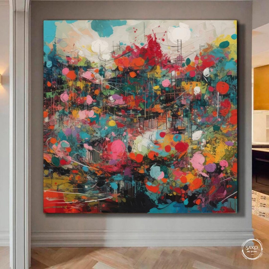 Photo inspiration: Gallery Detail: Energetic Multicolor Abstract Wall Art