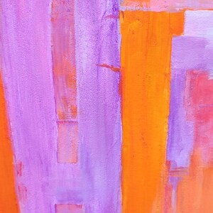 Large Original Labyrinth Abstract Oil Painting / Pink Orange Labyrinth Painting / Colorful Acrylic Canvas Art / Labyrinth Art Decor image 6