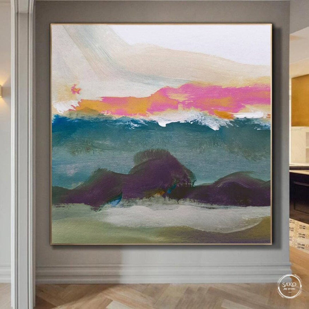 特大サイズの絵画 / 海の風景画 / 大きなオリジナル抽象画 / 風景画