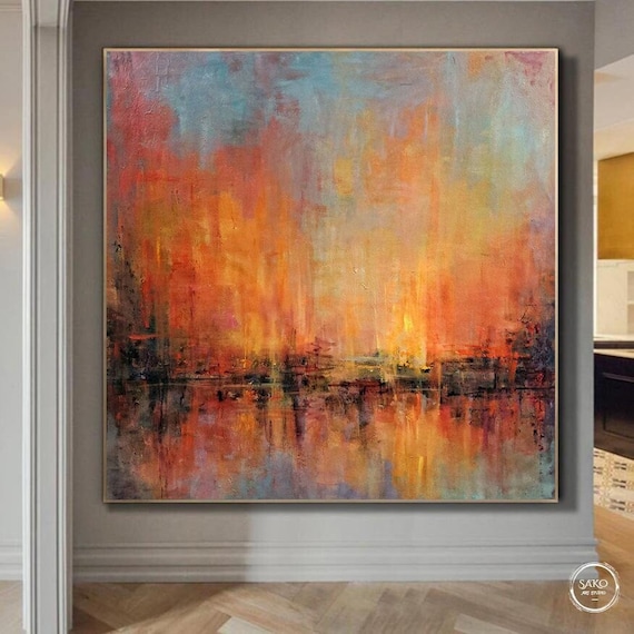 抽象画 青い 海 油絵 絵画 油彩画 オリジナル 抽象画 青い 海 油絵 絵画 油彩画 オリジナル