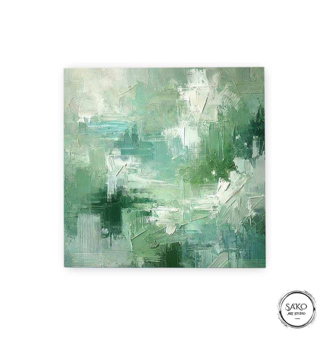 Modern Office Seascape Abstract Oil Painting Oversized Abstract ...