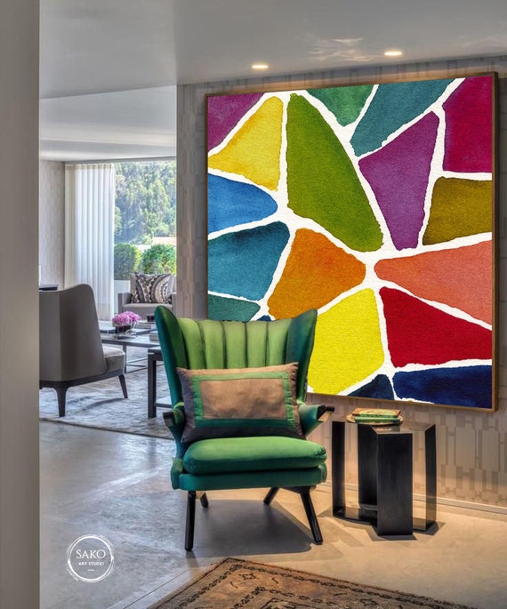 Modern Painting Acrylic Painting GICLEE Art Print Abstract Painting  Contemporary Art Abstract Painting Extra Large Wall Art Livingroom Decor 