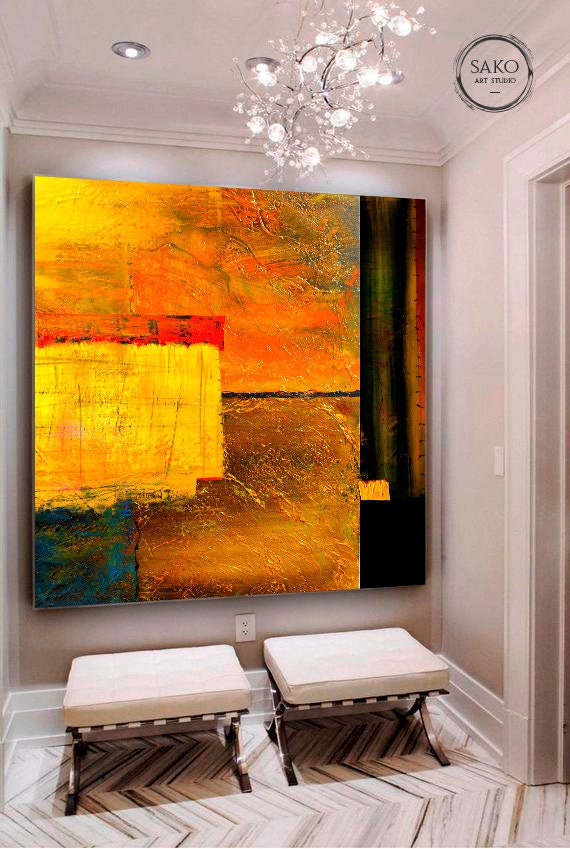 Large abstract oil painting deals